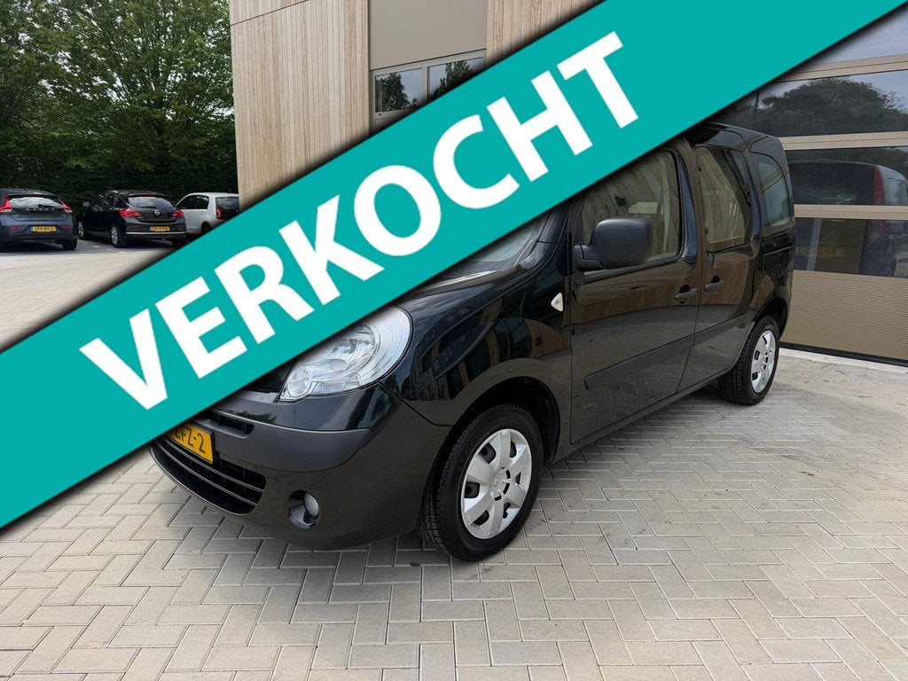 Renault Kangoo Family 1.6 Expression|Airco|Rolstoel|invalide, Auto's, Voorwielaandrijving, Gebruikt, Metallic lak, Zwart