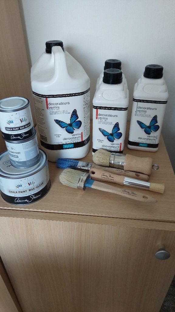 vernis voor krijtverf en  krijtverf wax annie sloan, Ophalen, Overige kleuren, Beits, Zo goed als nieuw