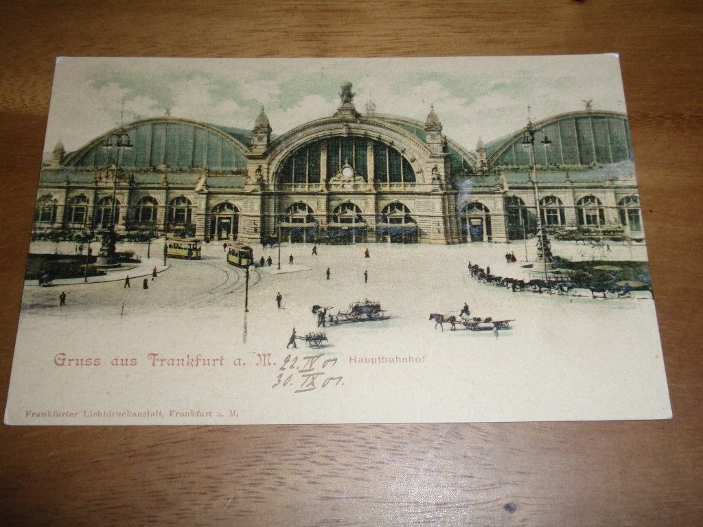 Station Frankfurt am Main Hauptbahnhof Duitsland, Verzenden, Voor 1920, Ongelopen, Duitsland