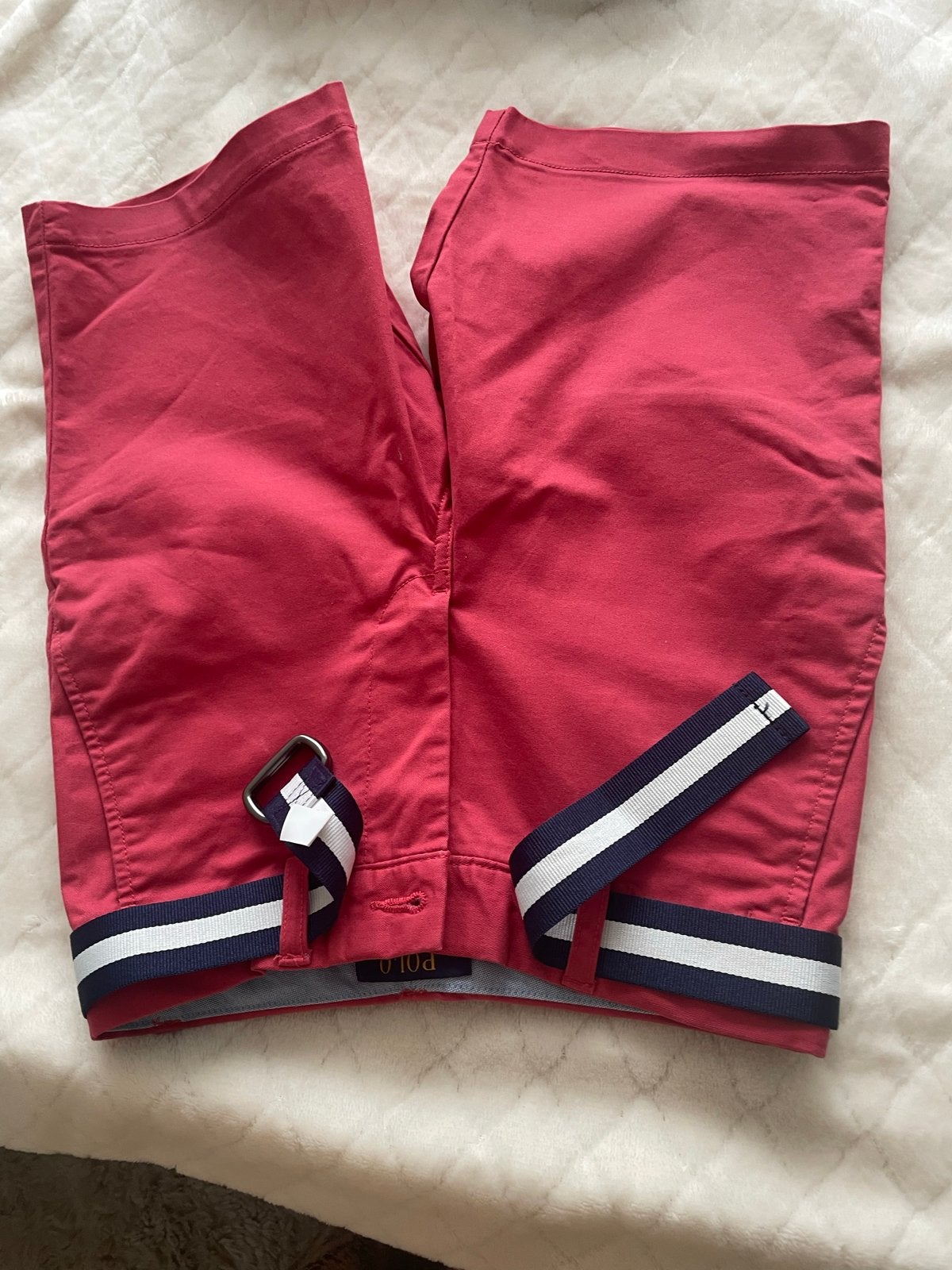 2 Polo Ralph Lauren korte broeken- Rood/Roze en donkerblauw, Ophalen of Verzenden, Zo goed als nieuw, Overige maten, Rood