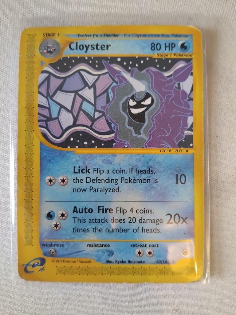 Pokémon Cloyster 42/165  Kaart - Skyridge Set (2002), Ophalen of Verzenden, Gebruikt, Losse kaart