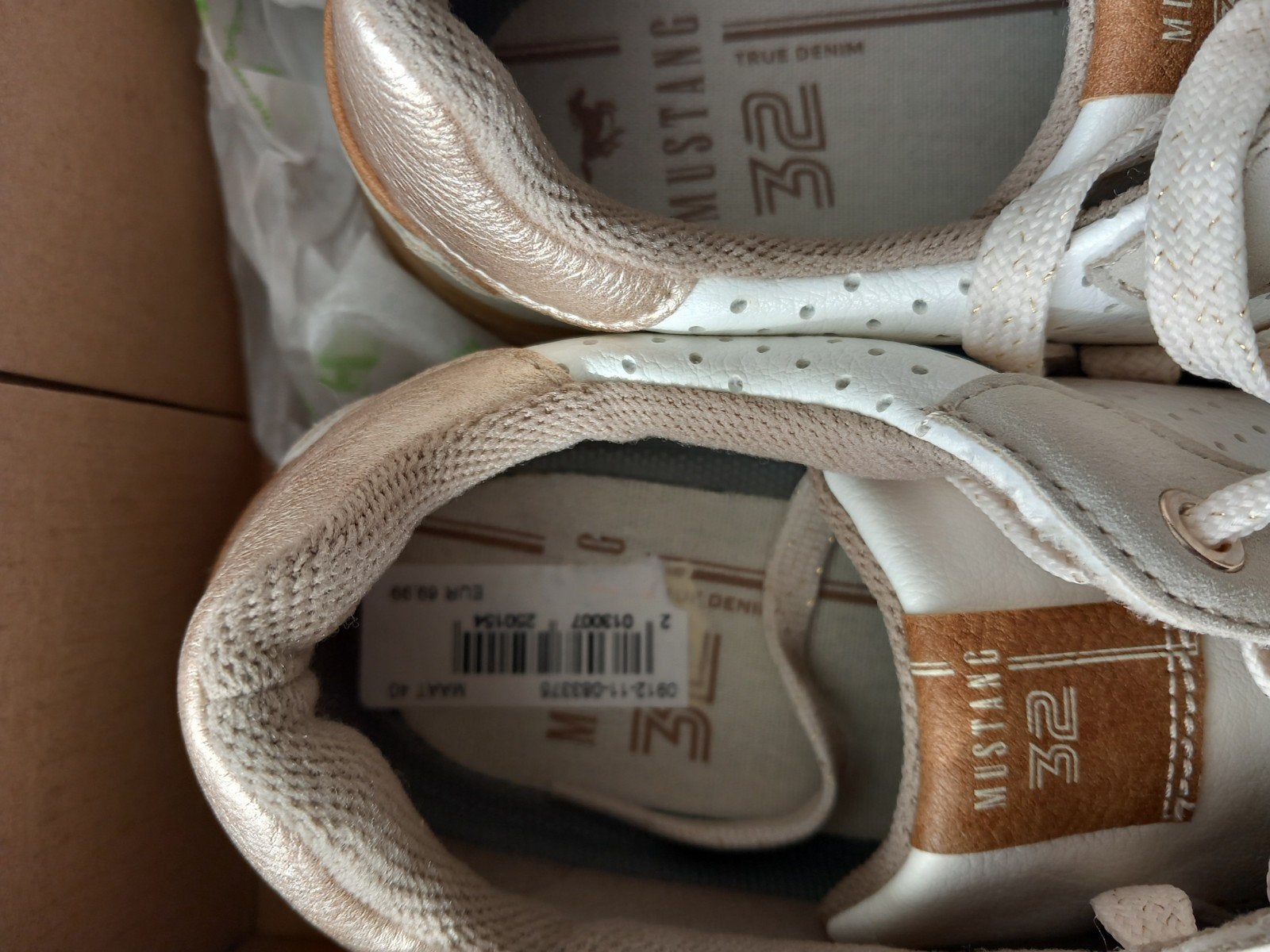 Nieuwe Mustang dames sneakers - Maat 40, Beige, Nieuw, Ophalen of Verzenden, Sneakers of Gympen