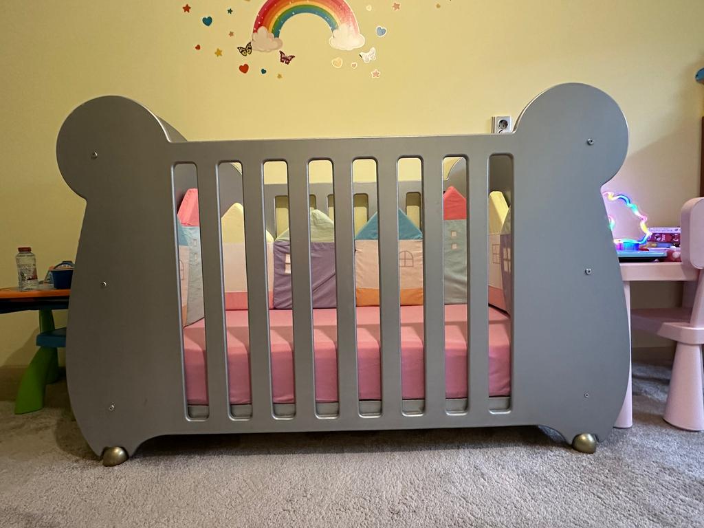 Princes Ledikant - Zwaar Hout met Matras (120x60 cm), Ophalen, Gebruikt, Ledikant