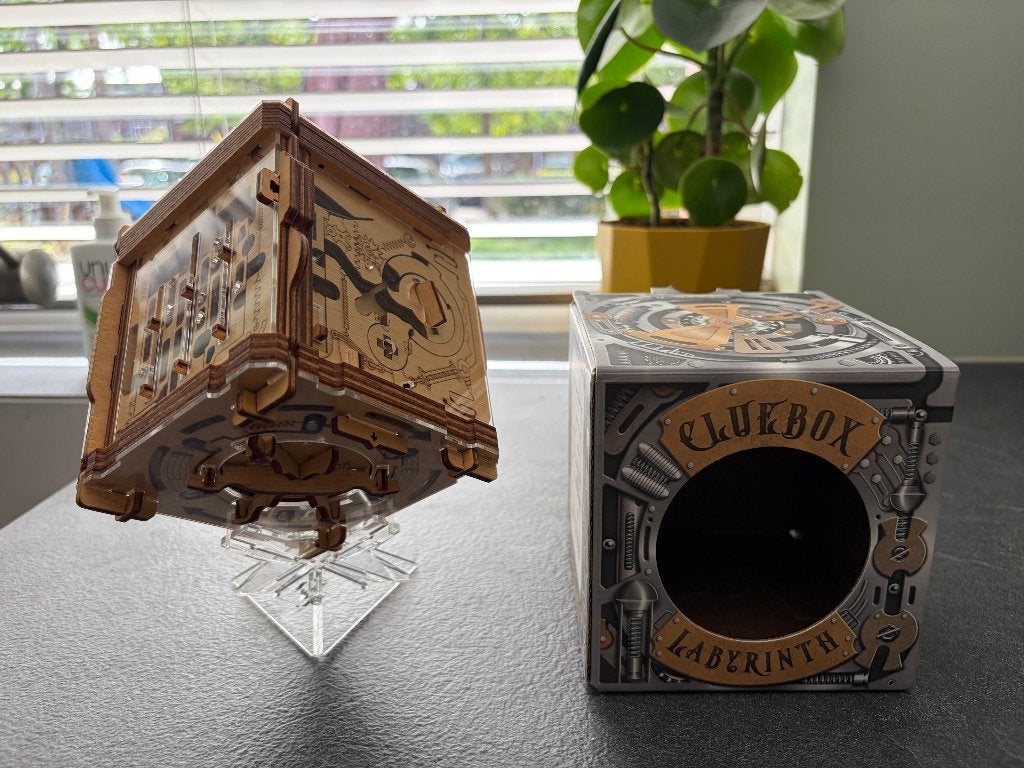 Cluebox Cambridge Labyrinth puzzelbox incl. standaard, Ophalen of Verzenden, Minder dan 500 stukjes, Zo goed als nieuw, Rubik's of 3D-puzzel