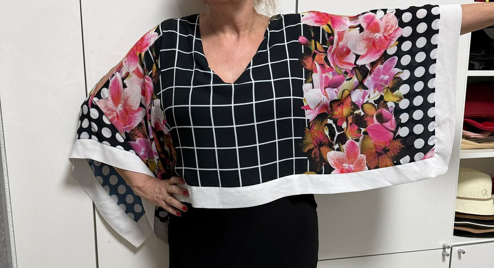 Top blouse vleermuis Joseph Ribkoph maar 42, Zwart, Maat 42/44 (L), Ophalen of Verzenden, Zo goed als nieuw