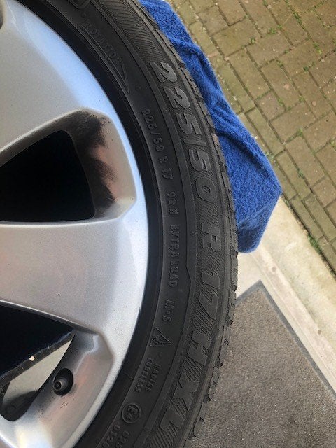 Velgen met winterbanden, Ophalen, Gebruikt, Banden en Velgen, 17 inch