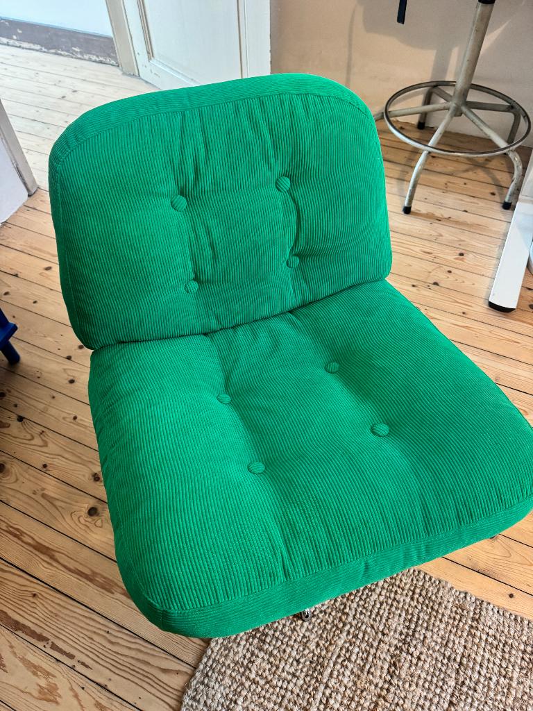 DYVLINGE Draai relax fauteuil, Kelinge groen, Huis en Inrichting, Fauteuils, Ophalen, Minder dan 75 cm, Vintage, Zo goed als nieuw