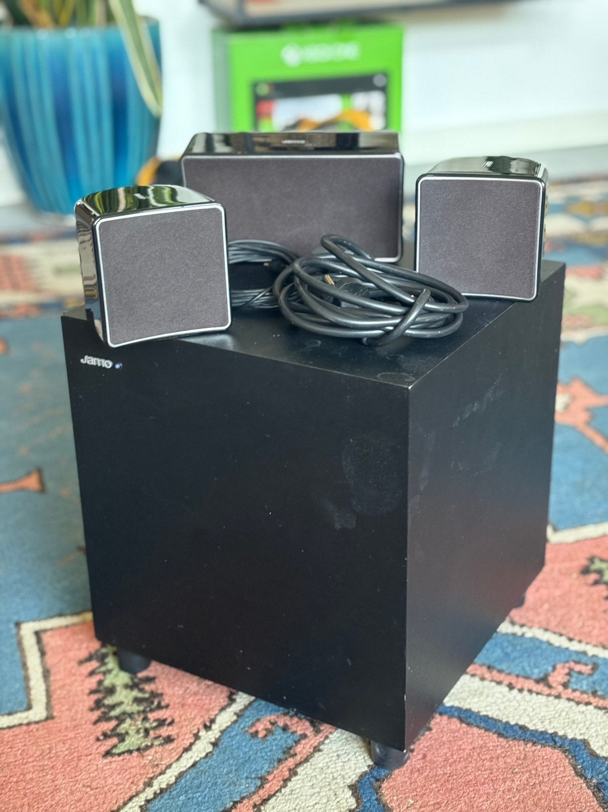 Jamo SUB 210 set, Audio, Tv en Foto, Subwoofer, Ophalen of Verzenden, Zo goed als nieuw, 60 tot 120 watt