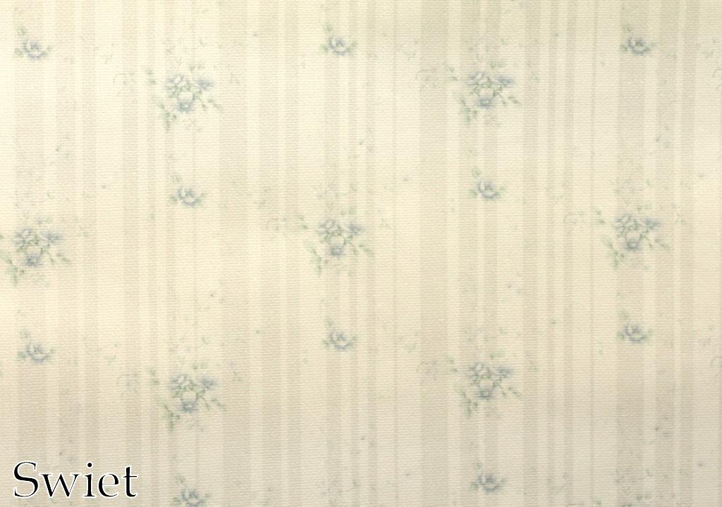 5700 Vintage bloemenbehang blauw groen wit romantisch retro, Huis en Inrichting, Ophalen of Verzenden, 25 tot 50 m², Groen