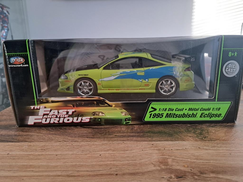 Fast and furious ertl mitsubishi eclipse 1/18, Hobby en Vrije tijd, Modelauto's | 1:18, Ophalen of Verzenden, Nieuw, Auto, ERTL
