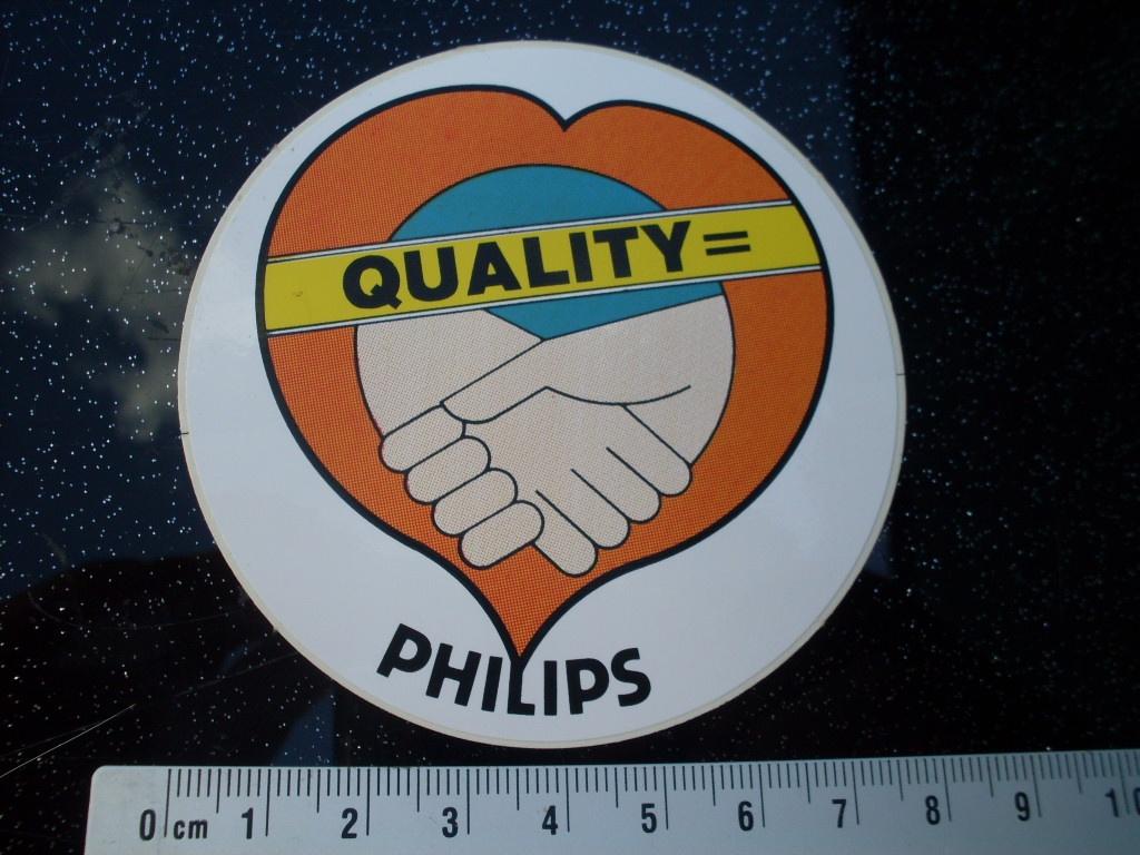 sticker quality = philips logo hartje handen schudden, Verzamelen, Stickers, Verzenden, Zo goed als nieuw, Merk