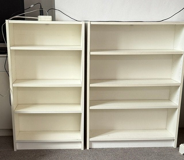 2 Ikea Billy boekenkasten, Ophalen, Met plank(en), 100 tot 150 cm, 50 tot 100 cm