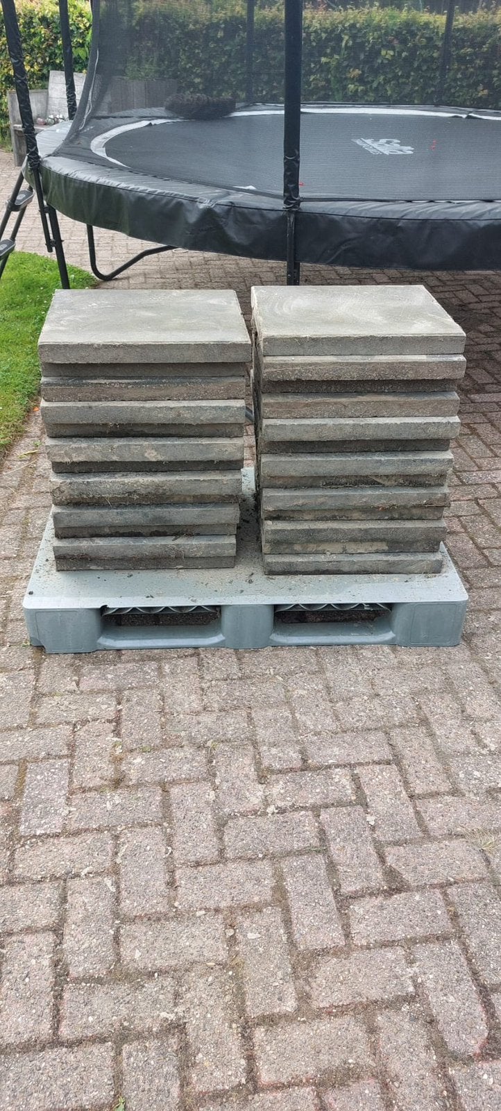 Tuintegels antraciet 50x50x5, Tuin en Terras, Ophalen, Gebruikt, 5 tot 10 m², Beton