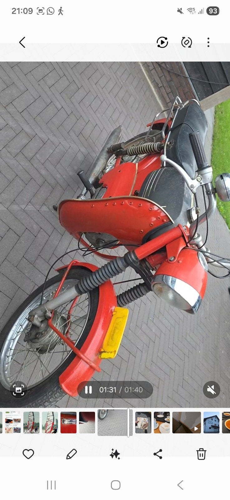 Kreidler florret LH..platina uitvoering, Fietsen en Brommers, Ophalen of Verzenden, Gebruikt
