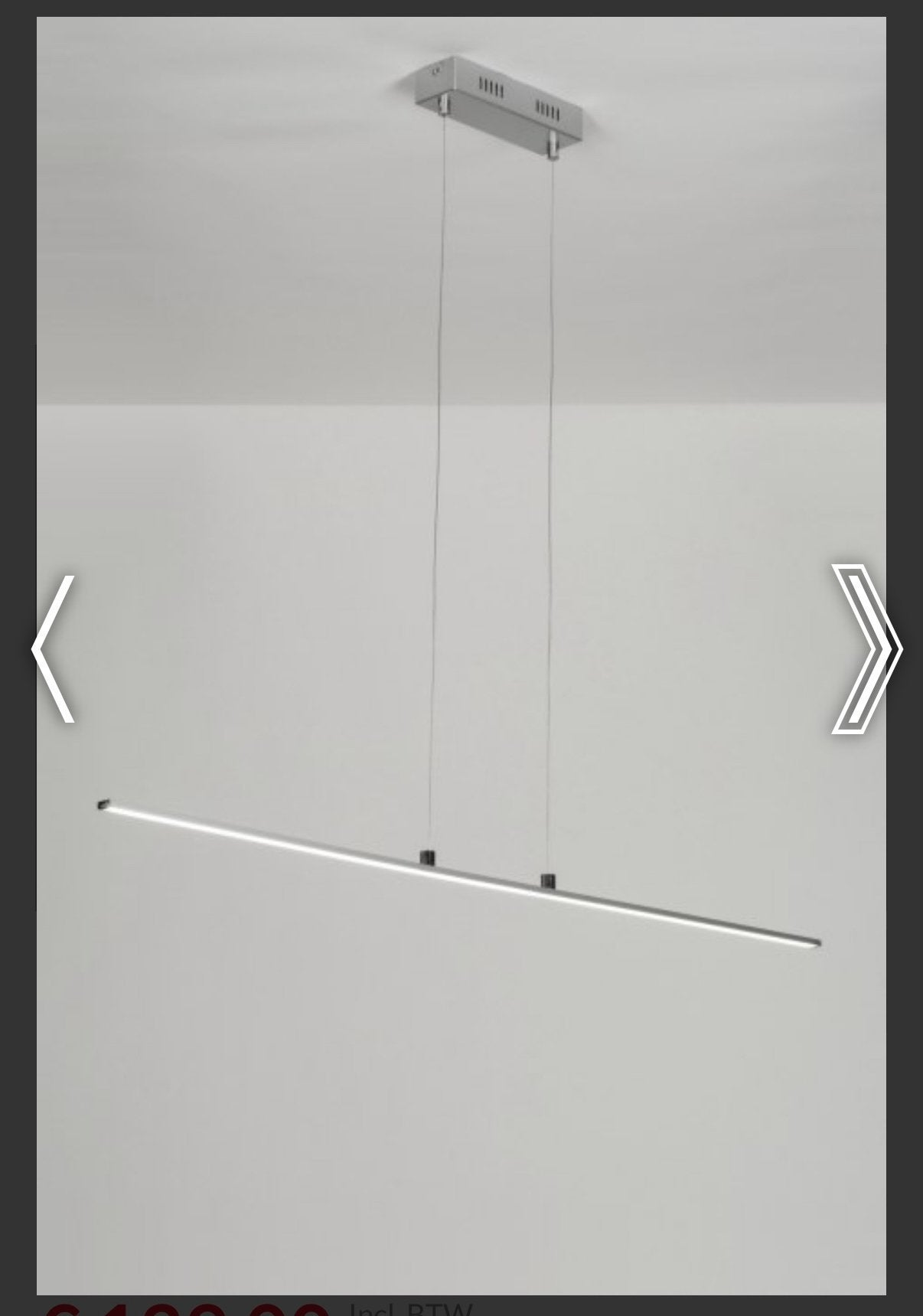 Moderne minimalistische LED hanglamp, Ophalen, Zo goed als nieuw, Kunststof, Modern