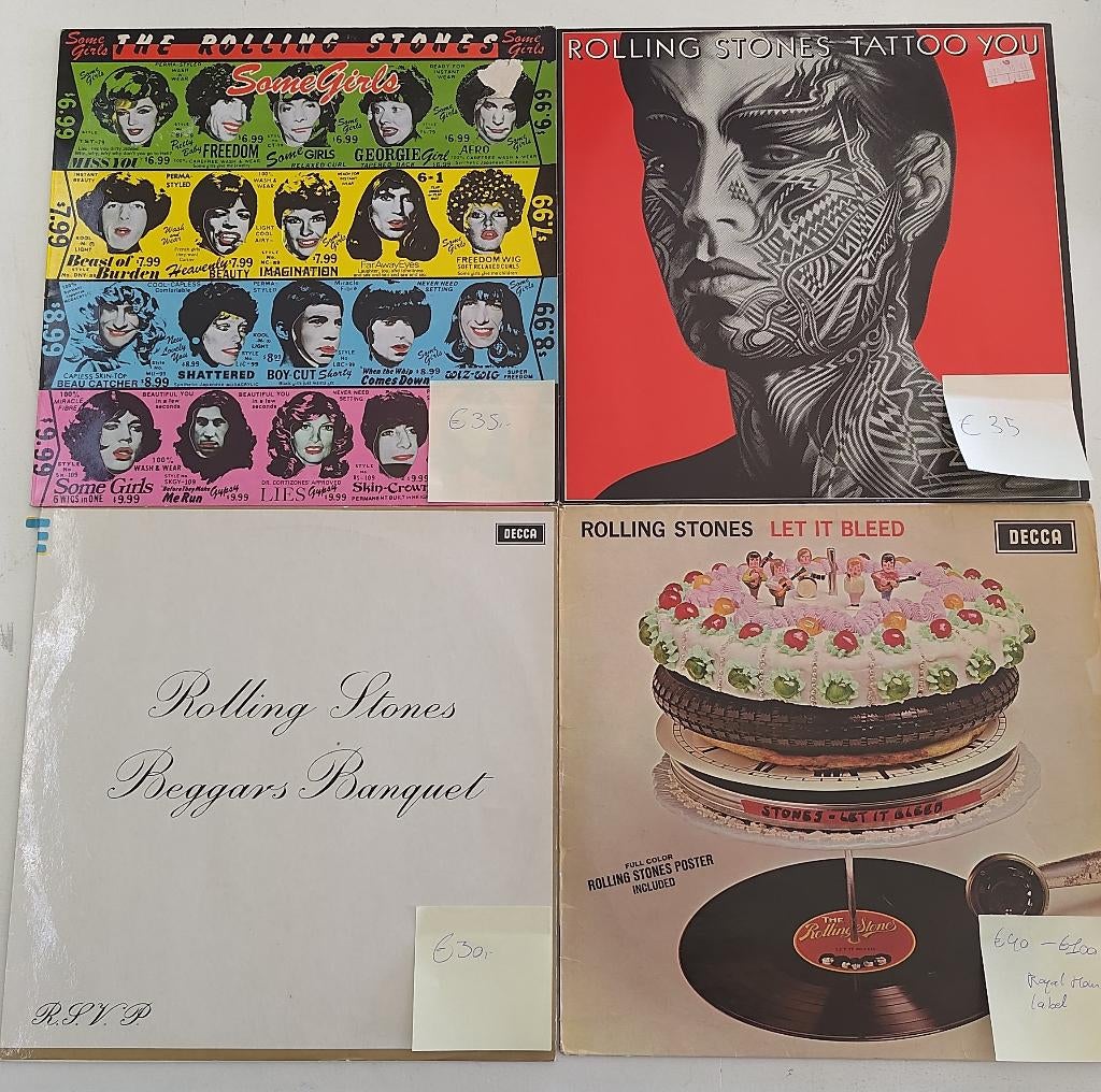 Vinyl LP - The Rolling Stones 8x, Cd's en Dvd's, Vinyl | Rock, Ophalen, Gebruikt, 12 inch