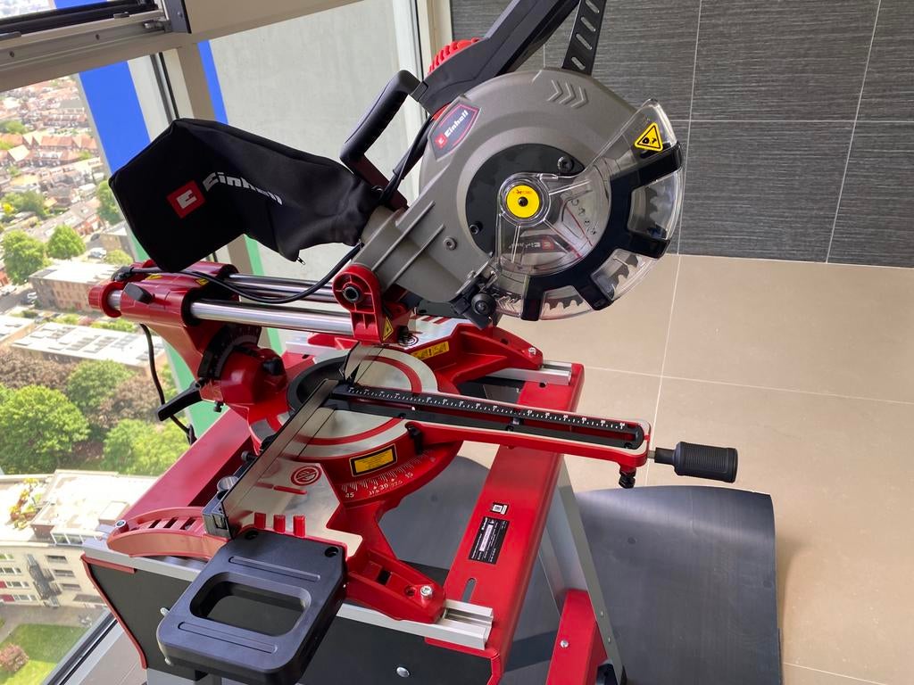 EINHELL AFKORT RADIAALZAAG MET ONDERSTEL, Doe-het-zelf en Verbouw, Gereedschap | Zaagmachines, Ophalen, 70 mm of meer, Zo goed als nieuw