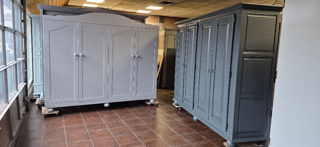 Vintage brocante garderobe slaapkamerkasten, kledingkasten, Ophalen, Zo goed als nieuw