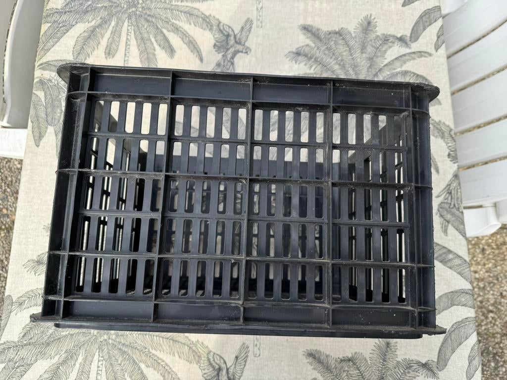 Zwarte fietskrat izgs afmetingen 40 x 34 x 24, Fietsen en Brommers, Fietsaccessoires | Fietsmanden, Ophalen, Zo goed als nieuw