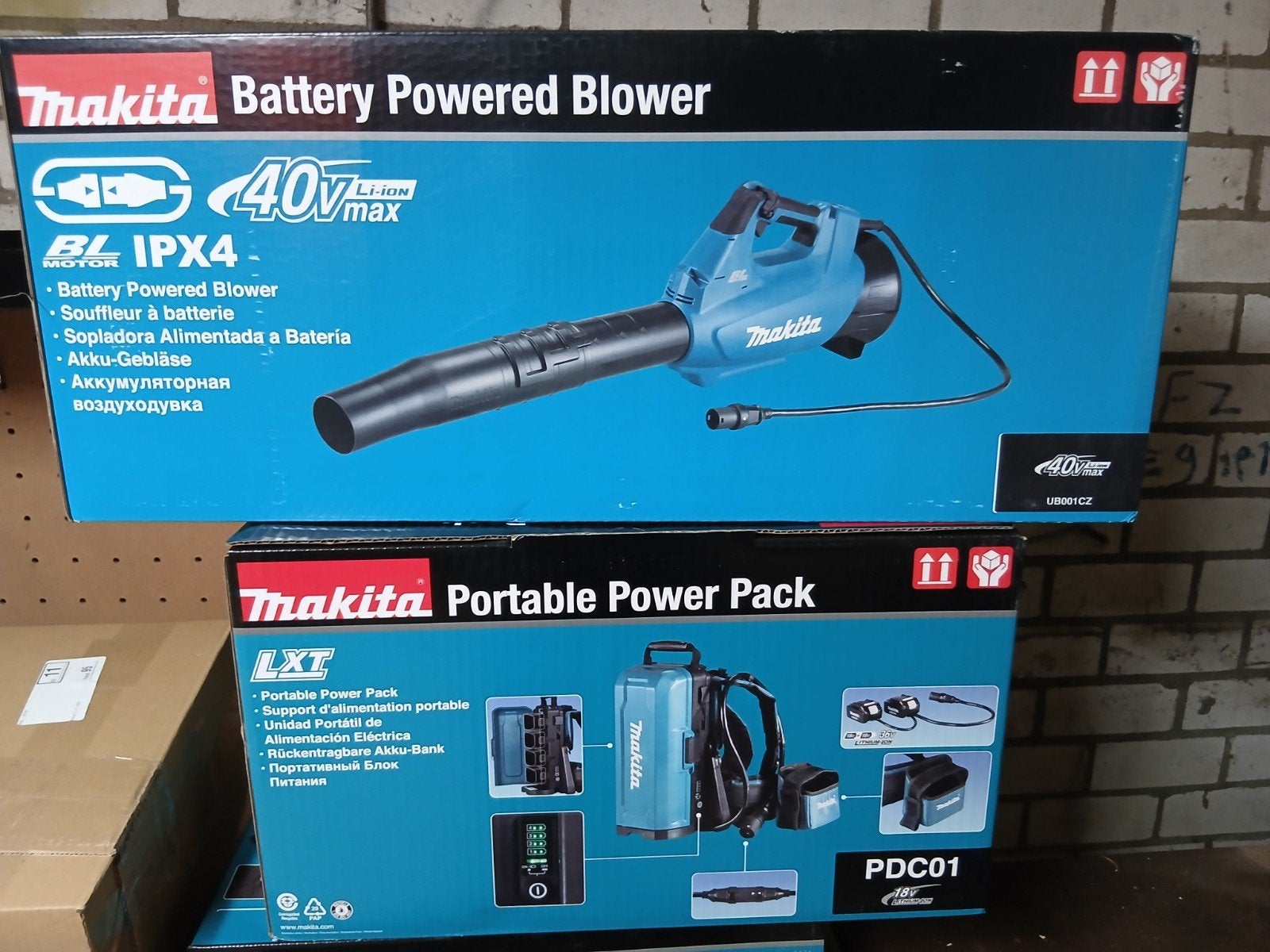 Makita Accu Bladblazer met Rugaccu (40V Li-ion), Accu, Ophalen of Verzenden, Makita, Ruggedragen