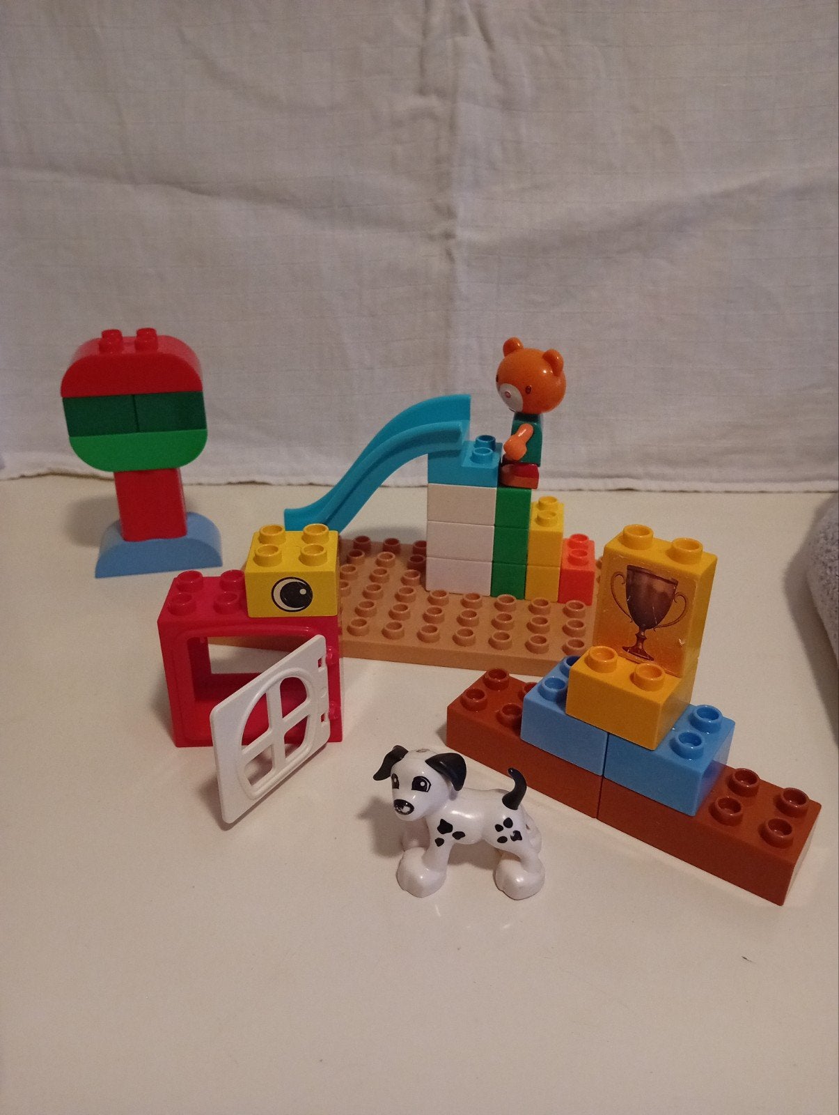 Lego Duplo speelset met beer en hondje, Ophalen of Verzenden, Gebruikt, Overige merken