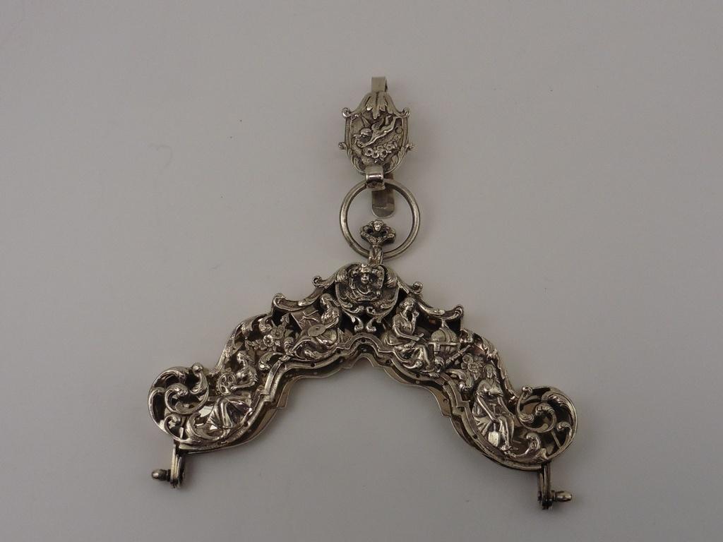 Zilveren tasbeugel met haak                             Z227, Ophalen of Verzenden, Zilver