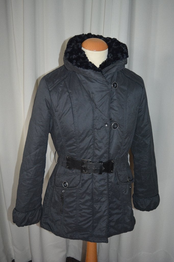 Easycomfort, mooi donker blauw winterjack/jas, maat 38, Maat 38/40 (M), Zwart, Ophalen of Verzenden, Zo goed als nieuw