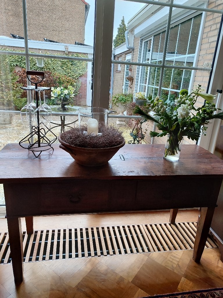 grote en zeer zware antieke sidetable, Ophalen