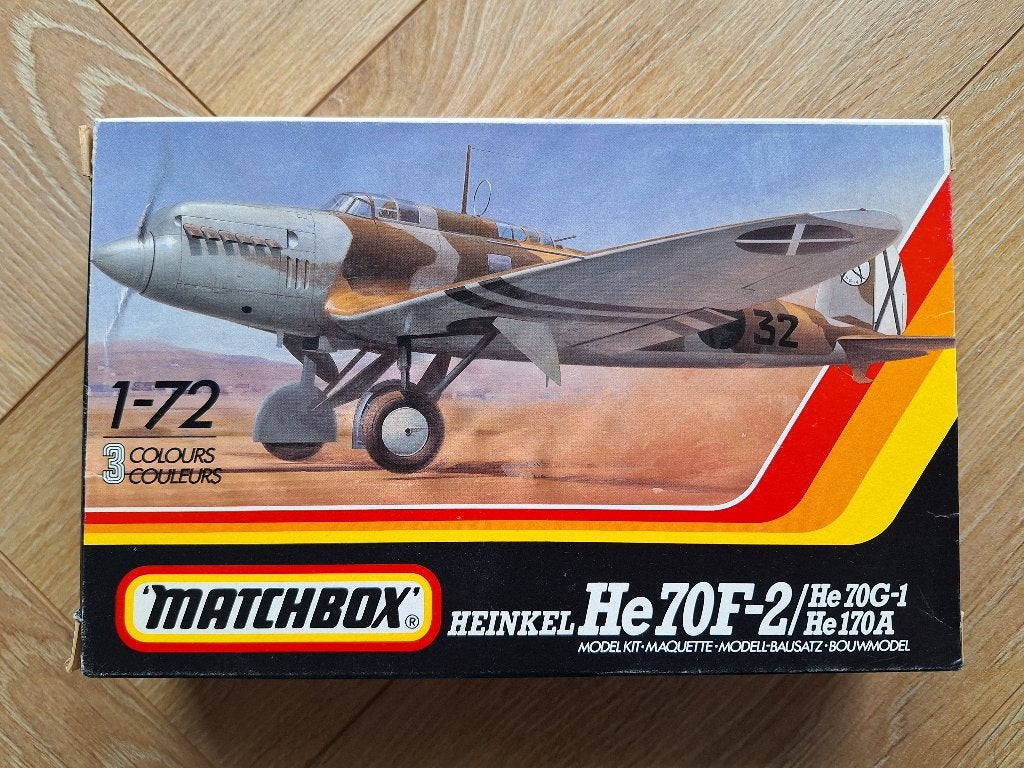 1:72 1/72 Matchbox Heinkel He 70 F2 / He 70 G1 / He 170 A, Hobby en Vrije tijd, Modelbouw | Vliegtuigen en Helikopters, Overige merken