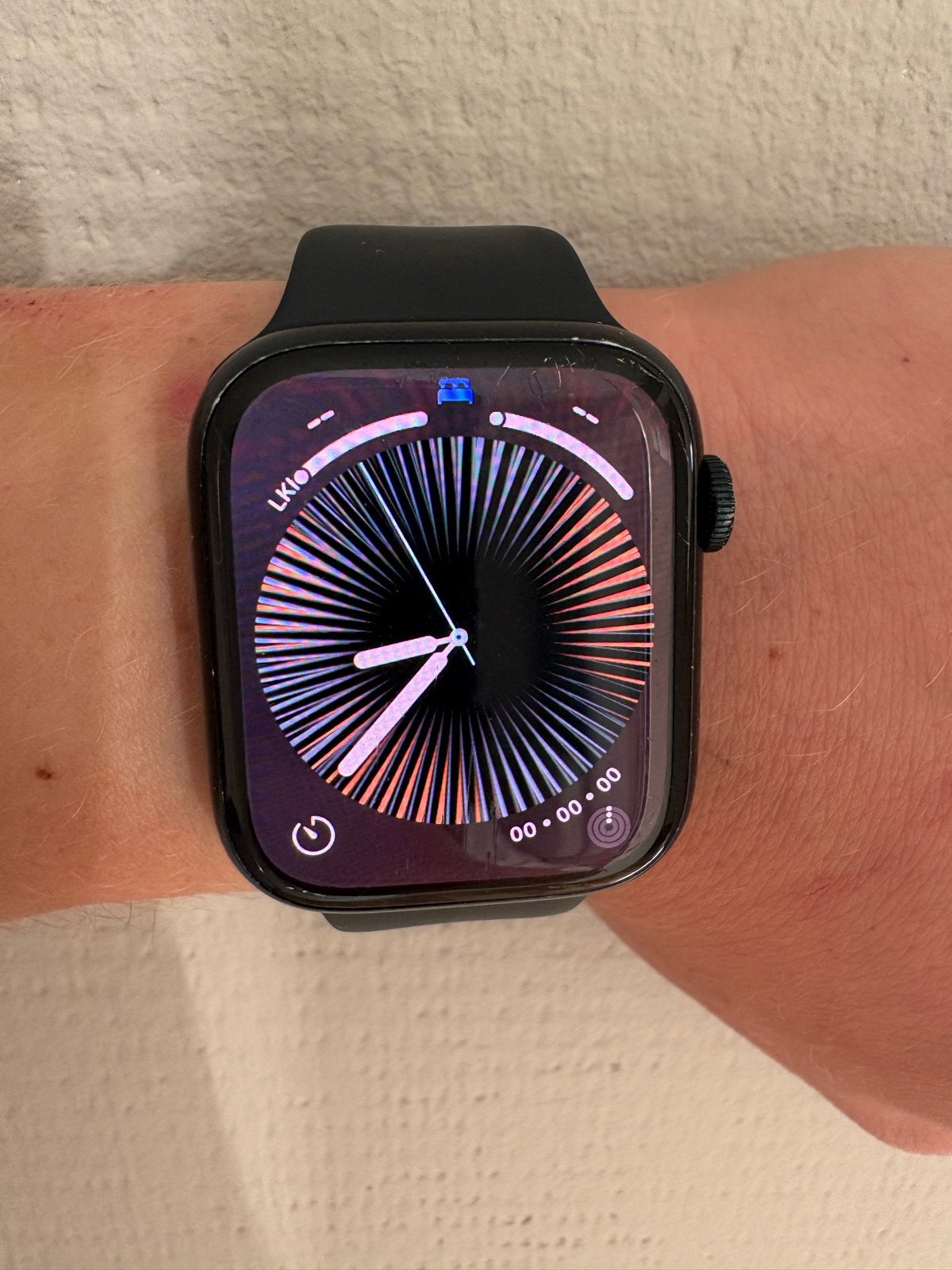 Apple Watch Series 7 - Gebruikt, Zwart, IOS, Ophalen of Verzenden, Waterdicht