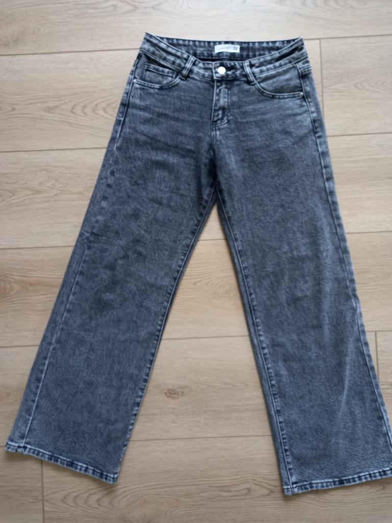 Laulia spijkerbroek wide leg maat M, Laulia, Ophalen of Verzenden, Grijs, W28 - W29 (confectie 36)