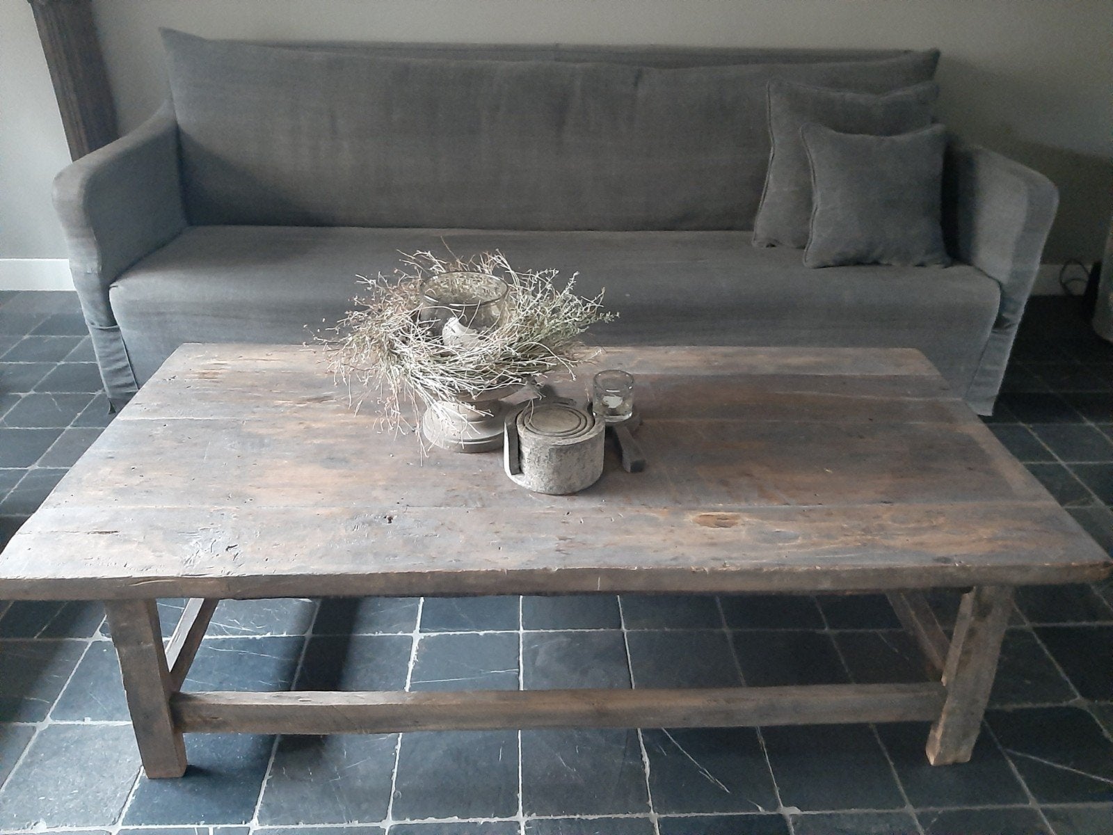 landelijk bank luzia, Ophalen, 75 tot 100 cm, Stof, Landelijk