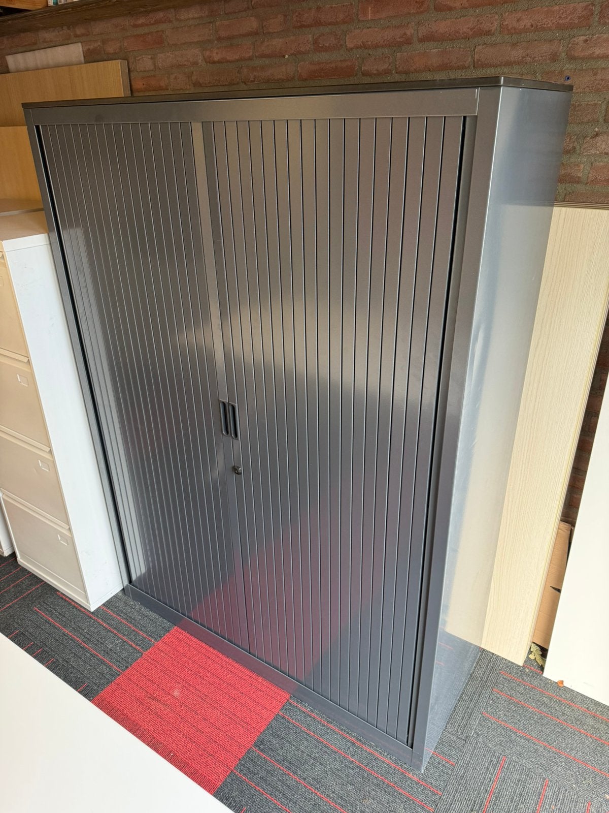 Aspa roldeurkast / archiefkast 160cm., Huis en Inrichting, Ophalen, 100 tot 150 cm, Zo goed als nieuw, Aspa