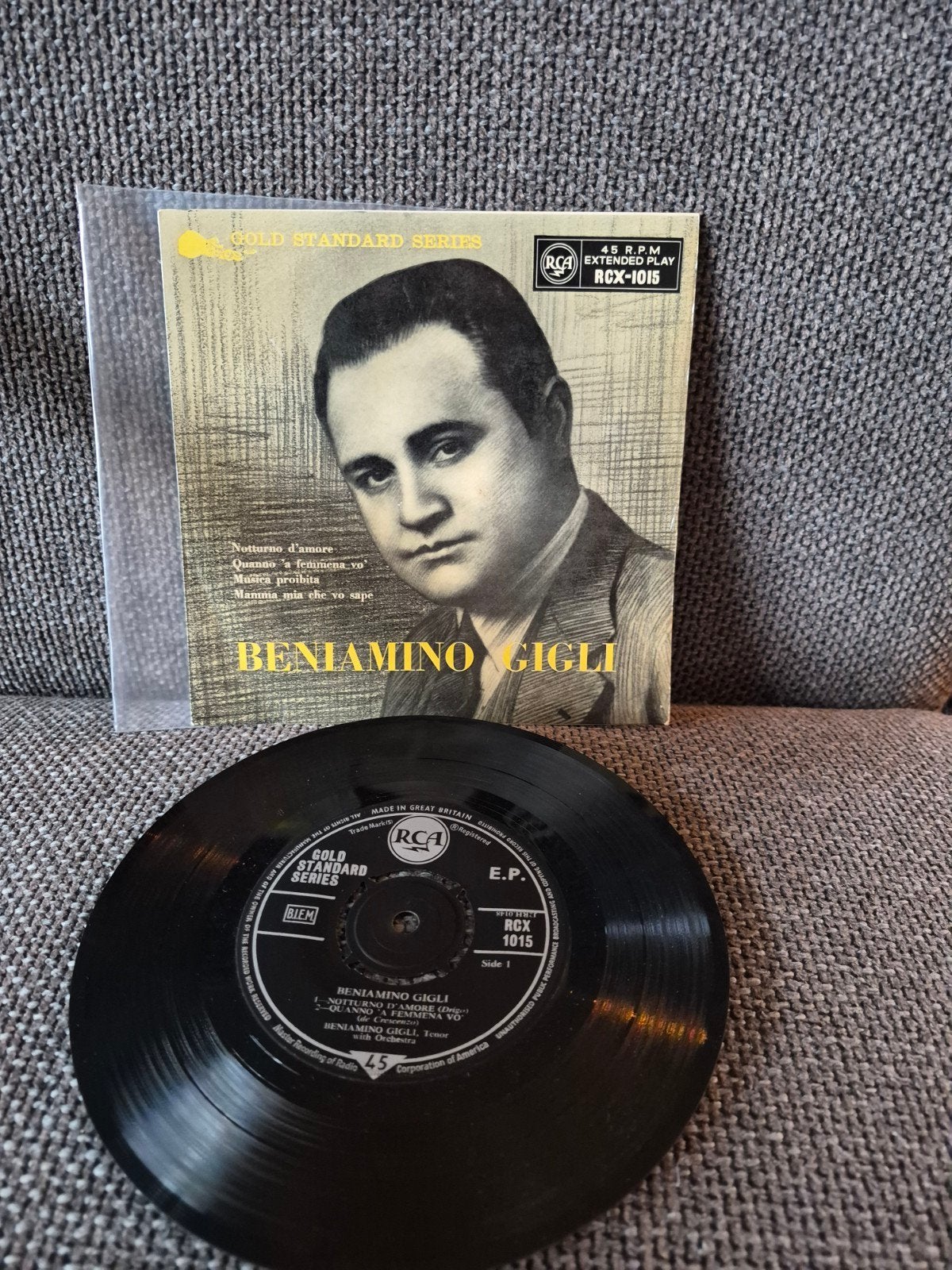 Beniamino Gigli - Gold Standard Series EP (RCX-1015), Gebruikt, 7 inch, Ophalen of Verzenden, EP