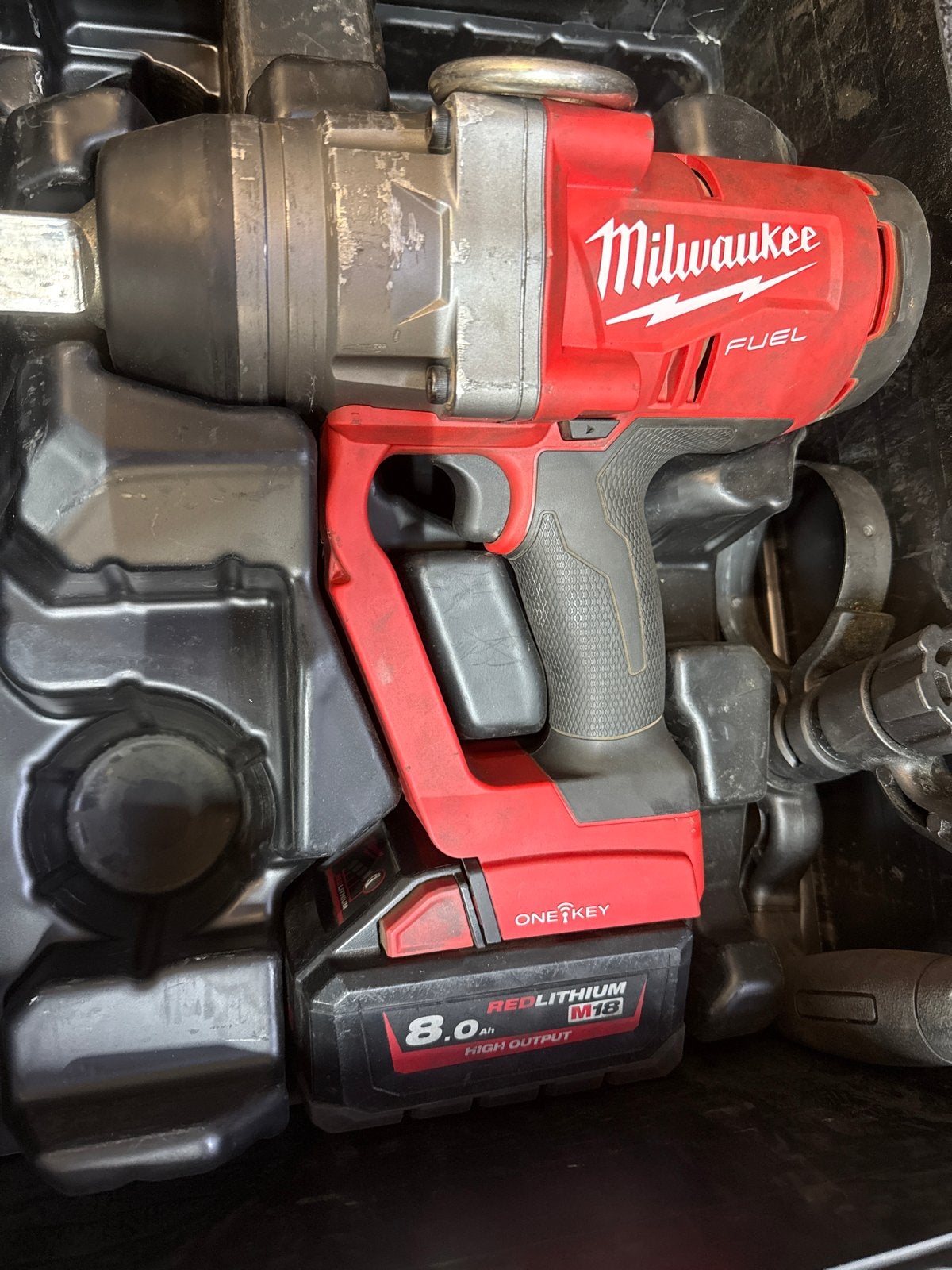Milwaukee M18 FUEL Slagmoersleutel ONEFHIWF1-802X, Ophalen of Verzenden, Gebruikt, Overige typen, Milwaukee