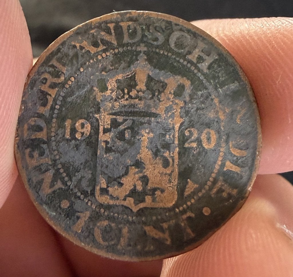 1 cent uit Nederlands-Indië uit 1920, Verzenden, Overige landen, Losse munt