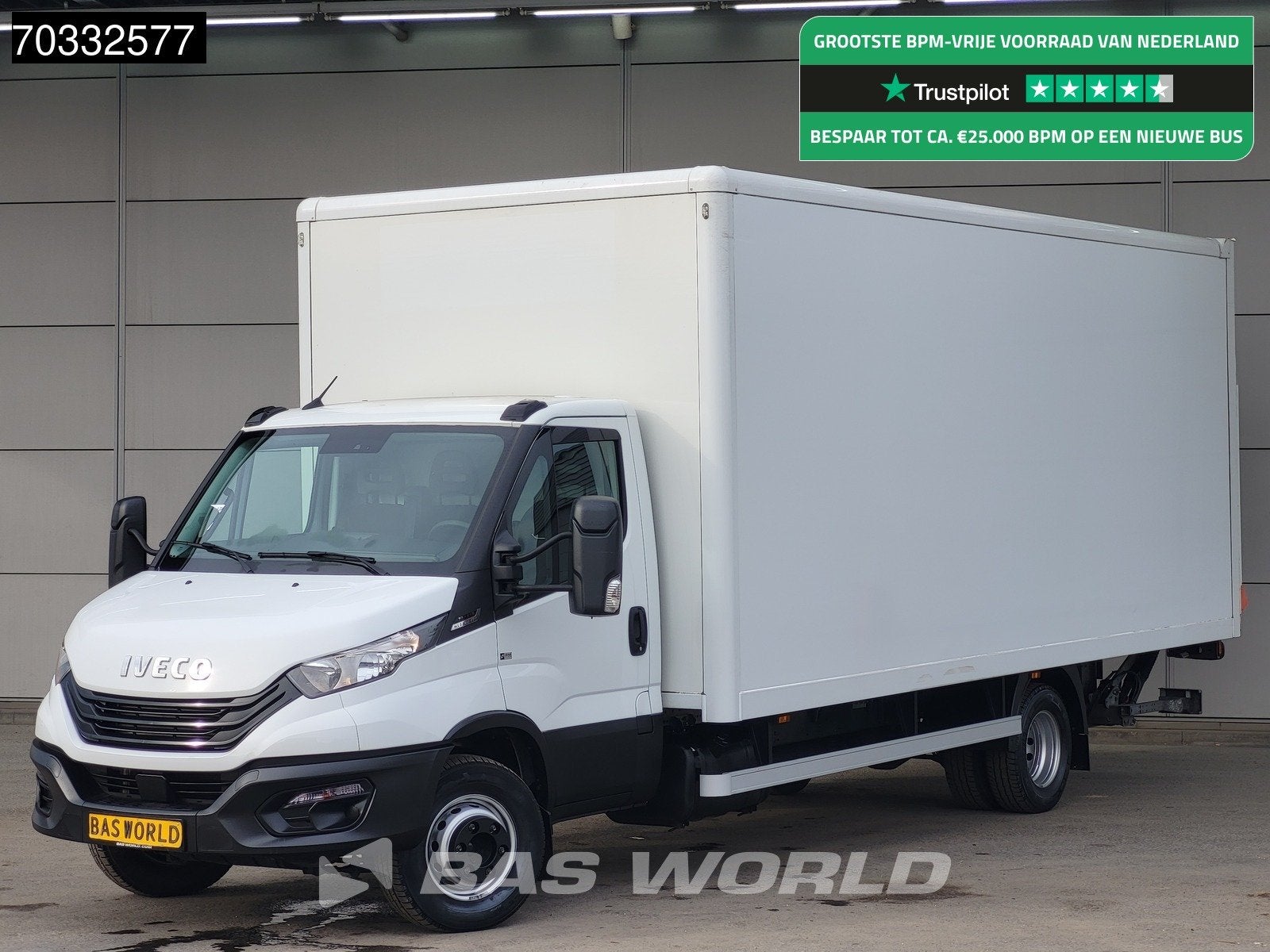 Iveco Daily 72C21 3.0L Automaat 1000KG Laadklep Luchtvering, Automaat, Stof, Gebruikt, Euro 6