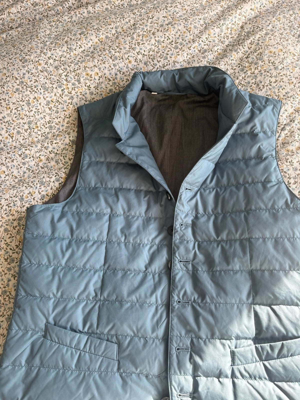 Suitsupply bodywarmer - Lichtblauw - Maat M, Kleding | Heren, Ophalen of Verzenden, Zo goed als nieuw, Maat 48/50 (M), Blauw