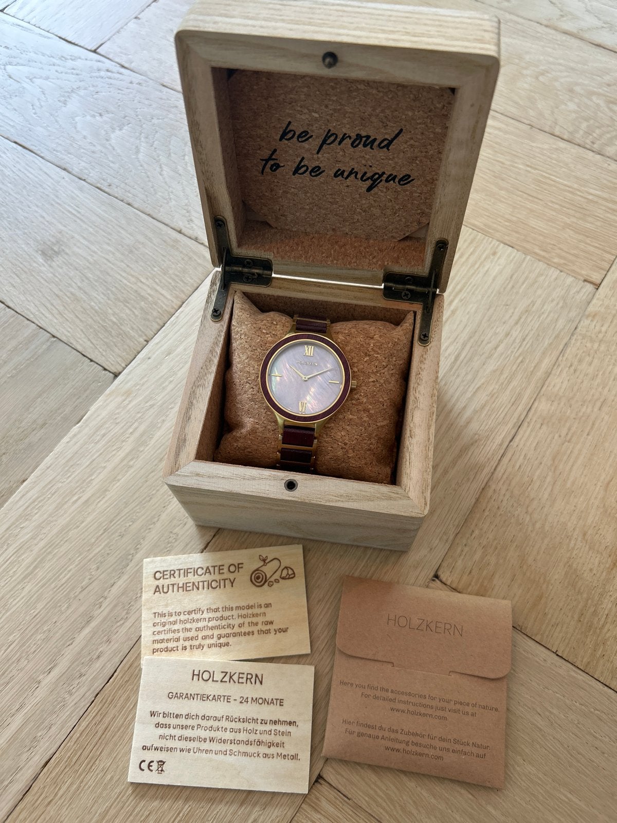 Nieuw Holzkern horloge - nooit gedragen, Overige merken, Overige materialen, Polshorloge, Nieuw