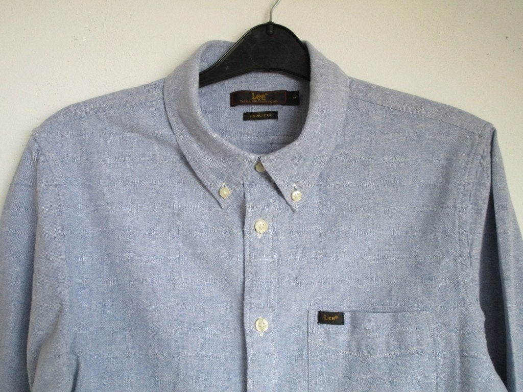 Nr.3: Overhemd van Lee lichtblauw maat S, Blauw, Halswijdte 38 (S) of kleiner, Ophalen of Verzenden, Zo goed als nieuw