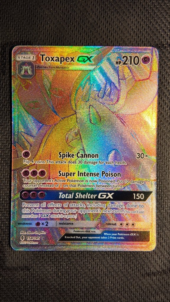 Toxapex-GX 154 Guardians Rising | Pokemon kaart, Ophalen, Zo goed als nieuw, Losse kaart, Foil