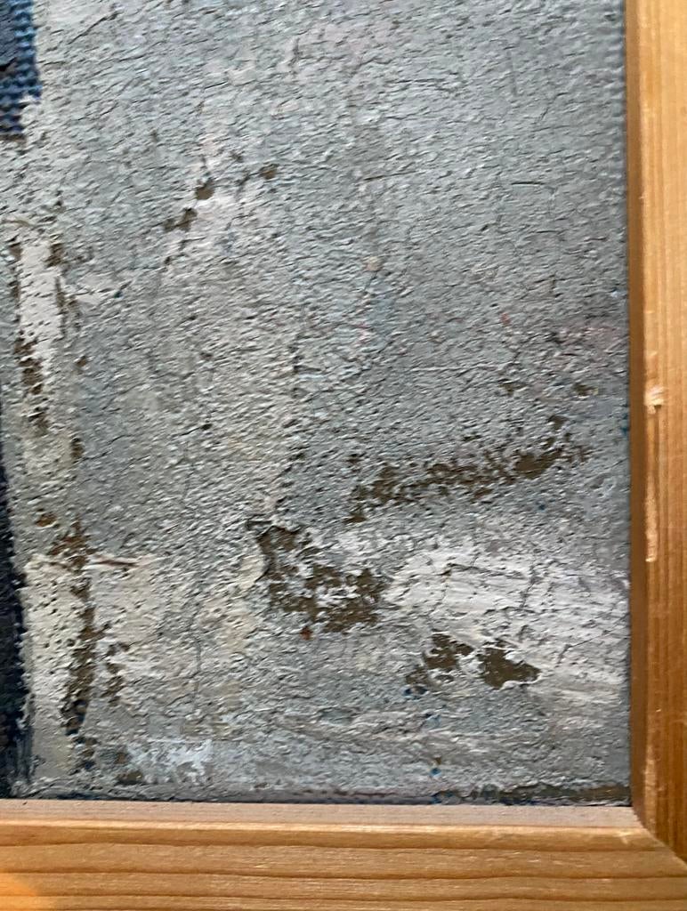 Abstract olieverf schilderij van 55 x 85 cm, Huis en Inrichting, Gebruikt, Oorspronkelijke maker, Onbekend, Ophalen of Verzenden