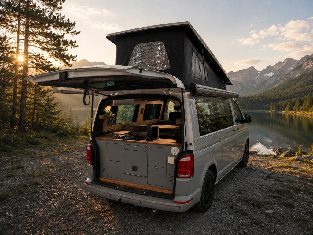Volkswagen Transporter Camper | Keuken achterin | VANLY, Caravans en Kamperen, Campers, Chemisch toilet, Buscamper of Camperbus
