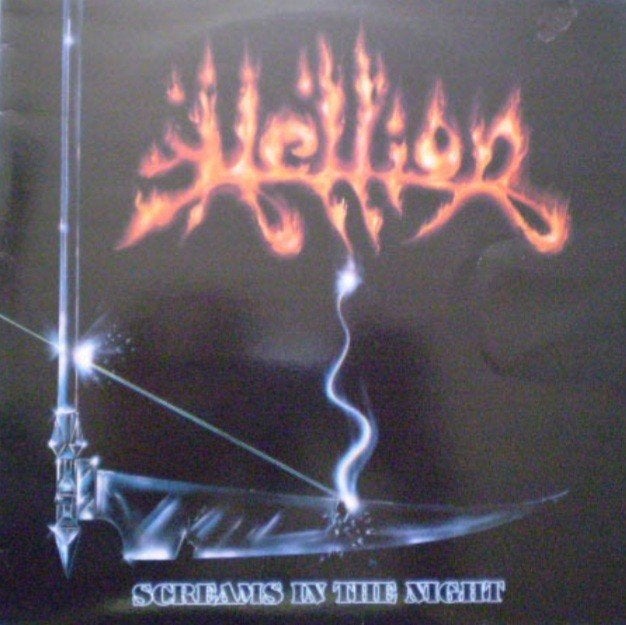 Helion Screams In The Night Vinyl  1987, LP, Heavy metal, Ophalen of Verzenden, Zo goed als nieuw
