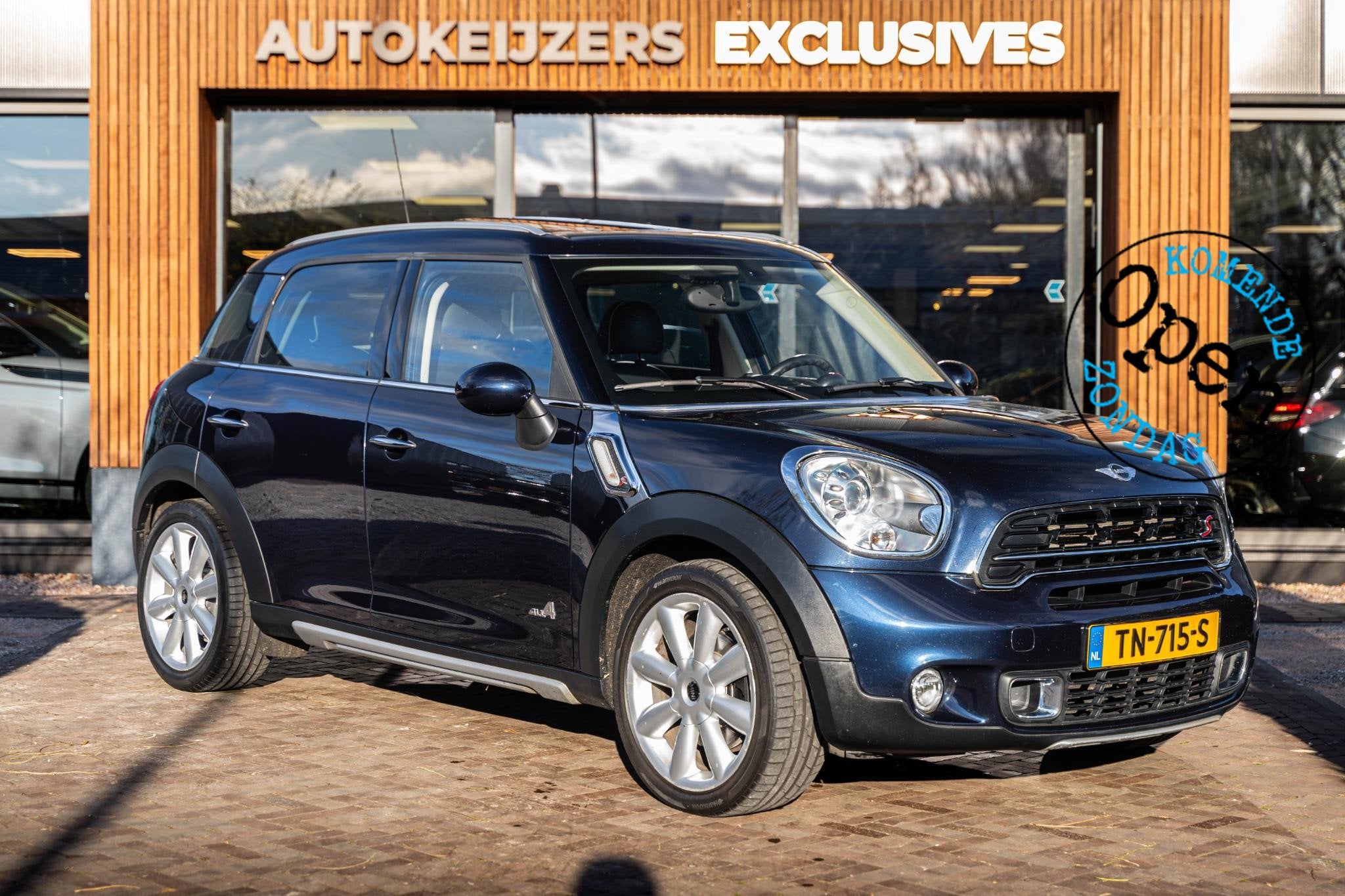 MINI Countryman 1.6 Cooper S ALL4 Chili Panoramadak Leer Sto, Auto's, 15 km/l, Blauw, Leder en Stof, 1365 kg