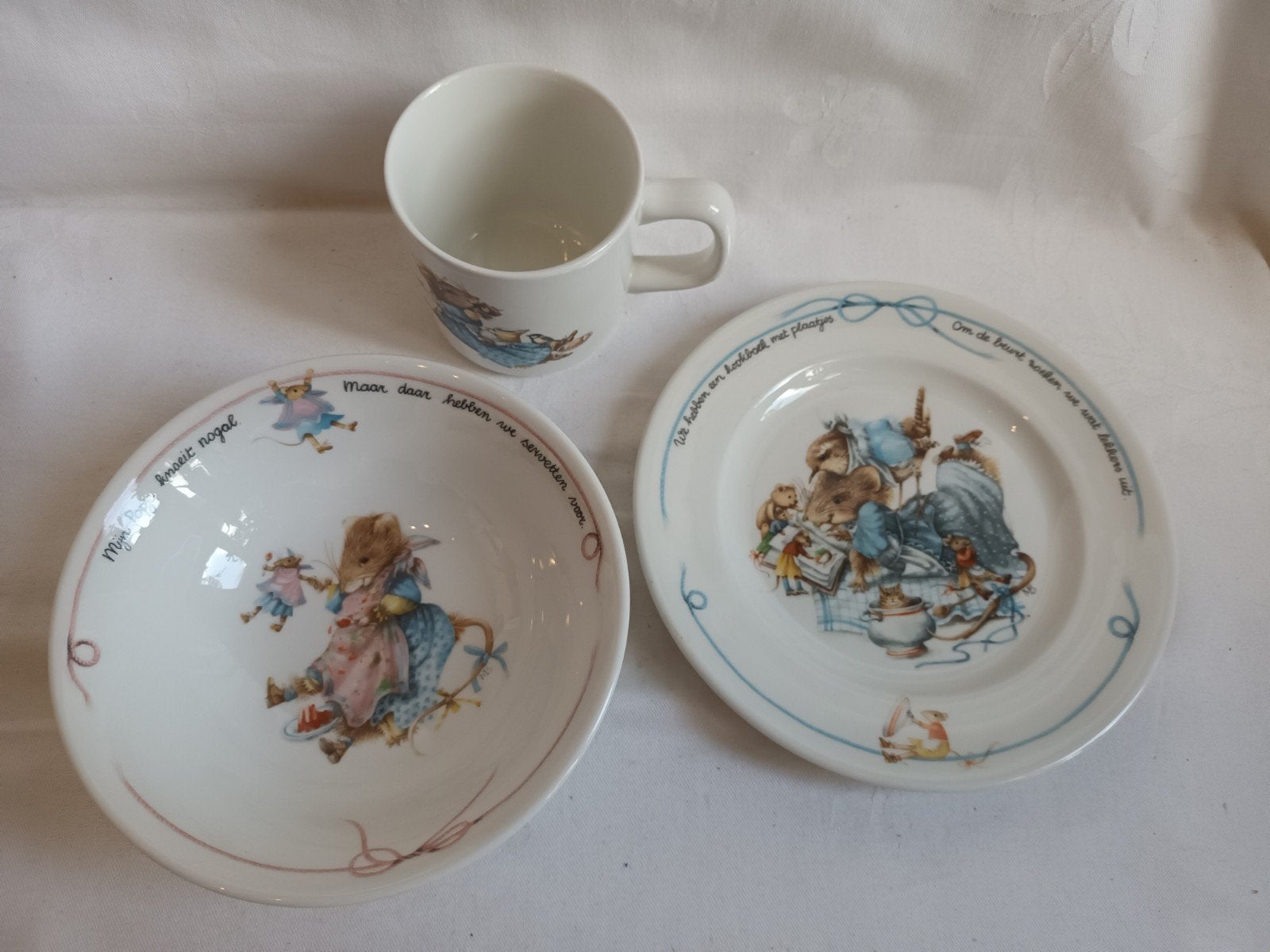 Wedgwood Kinderservies Vera de Muis Marjolein Bastin, Ophalen of Verzenden, Zo goed als nieuw, Porselein, Wedgwood