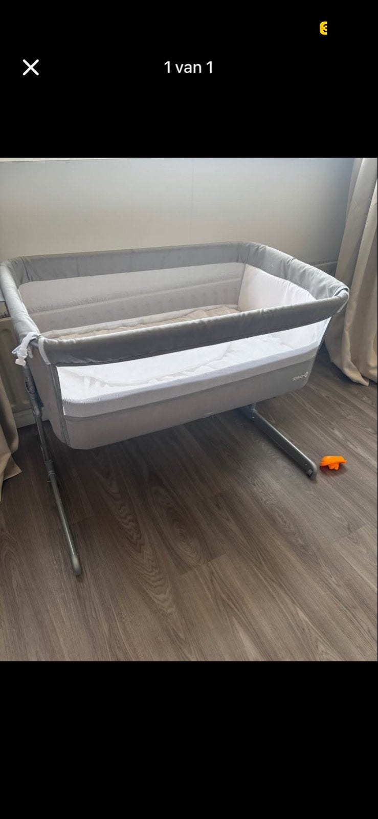 Go Sleeper Co-Sleeper Wieg - Grijs, Kinderen en Baby's, Babywiegjes en Ledikanten, Ophalen, Gebruikt, Wieg
