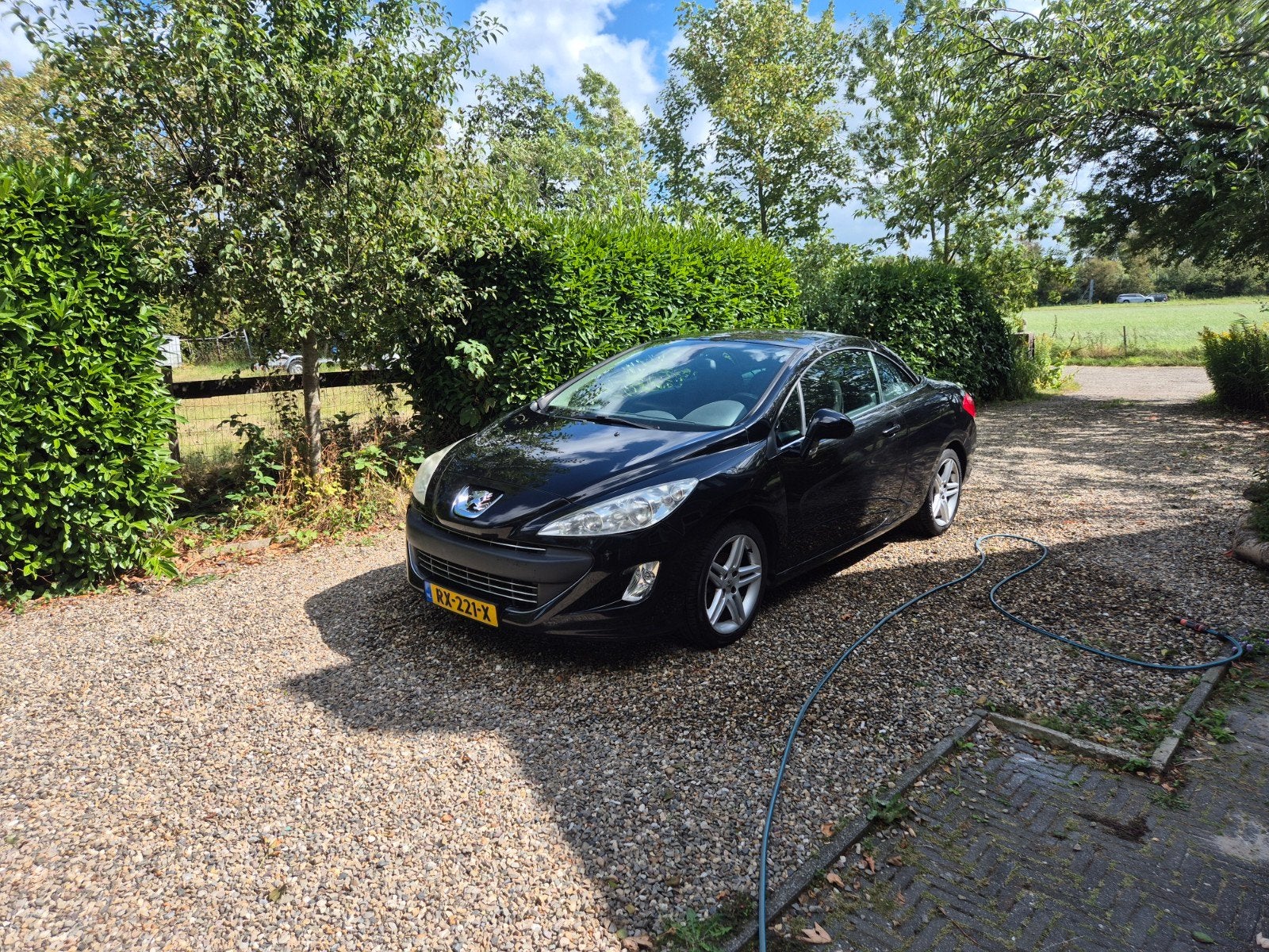 Peugeot 308 1.6 VTI CC 2010 Zwart, Voorwielaandrijving, 4 cilinders, Cabriolet, 4 stoelen