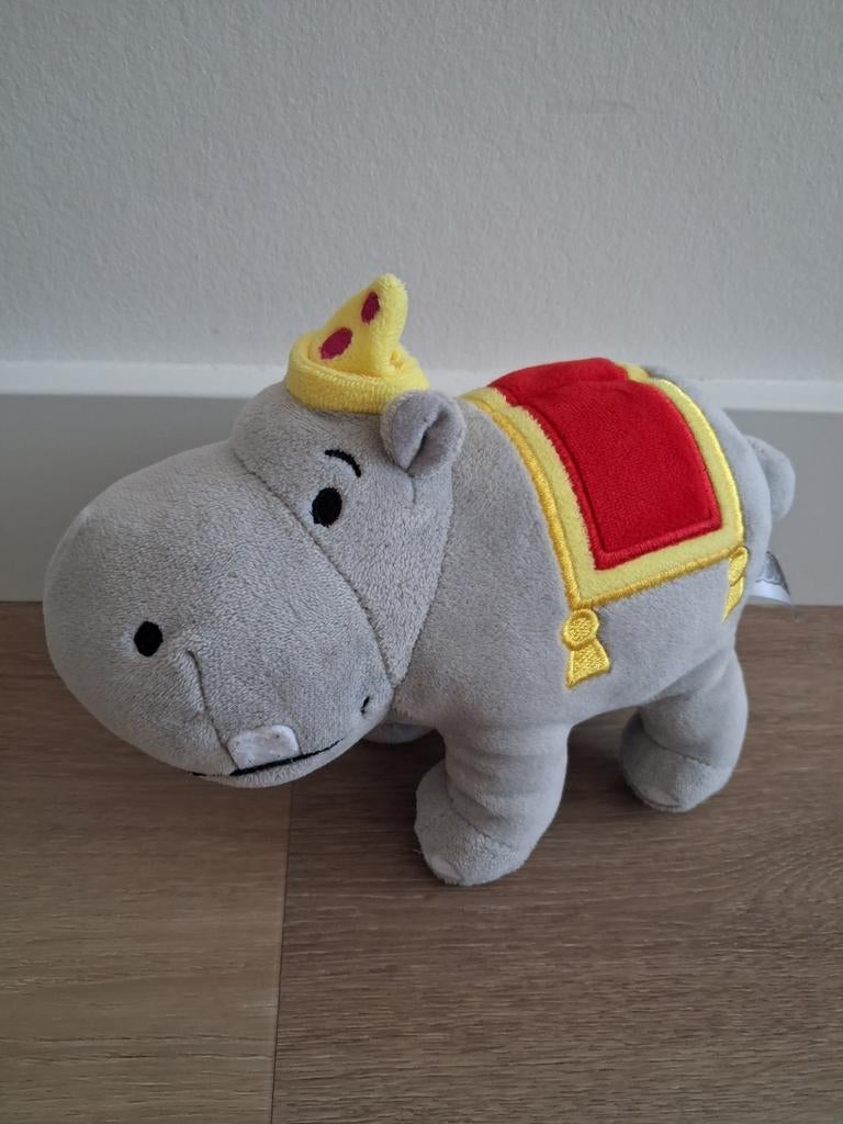 Knuffel Pantoef nijlpaard grijs Bumba Studio 100 muts L1383, Ophalen of Verzenden, Zo goed als nieuw, Overige typen