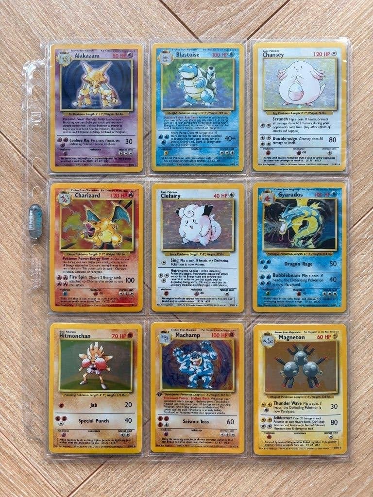 UNIEKE KANS: 1999 POKEMON BASE SET UNLIMITED COMPLEET, Ophalen, Gebruikt, Meerdere kaarten, Foil